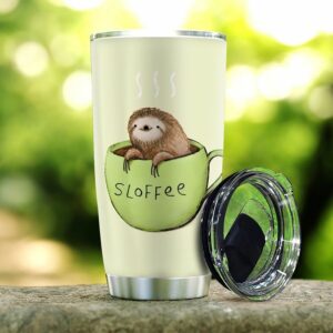 Coffee And Sloths 20oz 30oz Travel Tumbler TB436