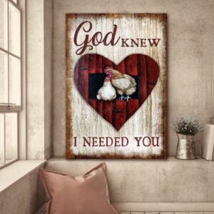 God Knew I Need You Jesus Canvas Wall Art CA244