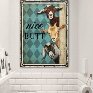 Goat Nice Butt Funny Canvas Wall Art CA200