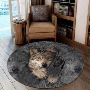 Wolf Round Carpet Rug – Round Rugs RG708