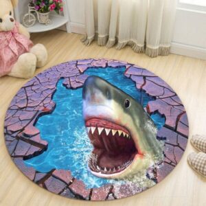 Shark Round Carpet Rug – Round Rugs RG716