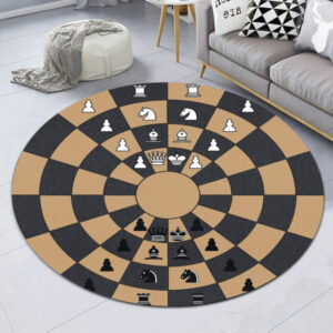Love Chess Round Carpet Rug – Round Rugs RG715