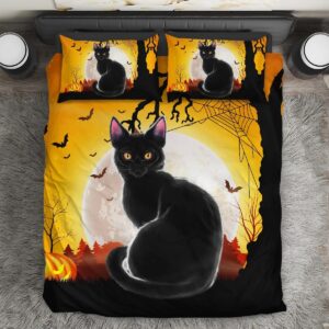 Black Cat Halloween Bedding Set BS404