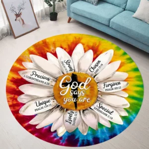 God Say You Are Round Carpet Rug – Round Rugs RG700