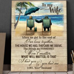 To My Wife Our Lives Together Canvas Wall Art CA258
