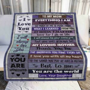 A Letter To My Mom Blanket BS1185