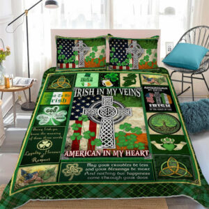 Irish In My Veins American In My Heart Bedding Set BS1218