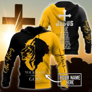 Christian Clothes : “Premium Jesus – Child Of God Customize Name 3d All Over Printed Unisex Shirts 01”